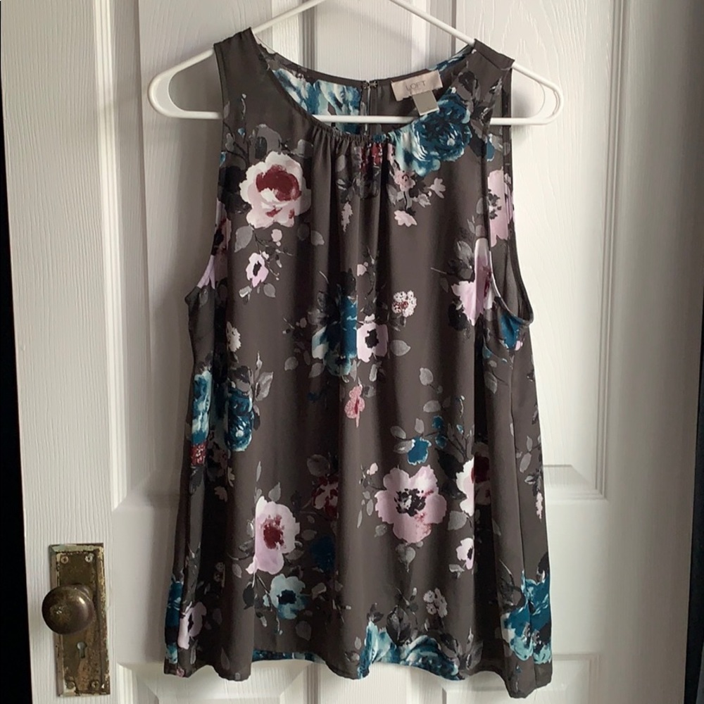 LOFT poly floral tank